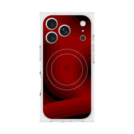 Premium Square Case with MagSafe［ CASEPLAY Winding Pattern - Red ］