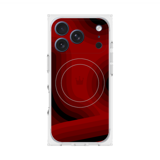 Premium Square Case with MagSafe［ CASEPLAY Winding Pattern - Red ］