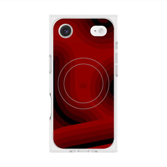 Premium Square Case with MagSafe［ CASEPLAY Winding Pattern - Red ］