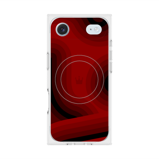 Premium Square Case with MagSafe［ CASEPLAY Winding Pattern - Red ］