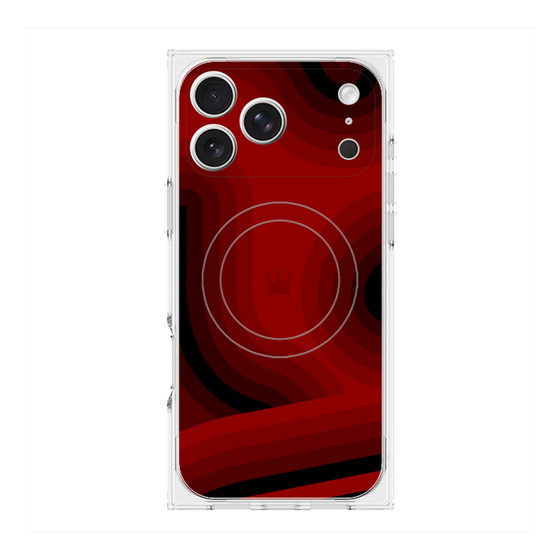 Premium Square Case with MagSafe［ CASEPLAY Winding Pattern - Red ］