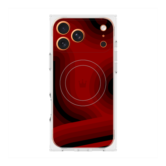 Premium Square Case with MagSafe［ CASEPLAY Winding Pattern - Red ］