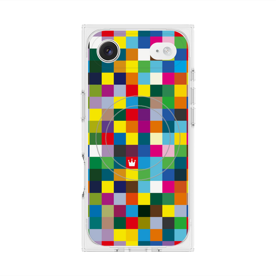 Premium Square Case with MagSafe［ CASEPLAY Rainbow Check ］
