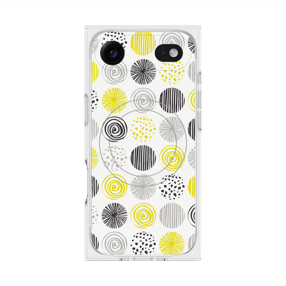 Premium Square Case with MagSafe［ Nordic Circle - Yellow ］