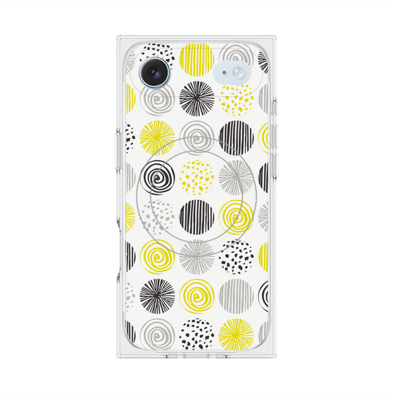 Premium Square Case with MagSafe［ Nordic Circle - Yellow ］