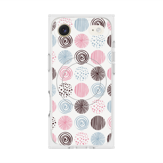 Premium Square Case with MagSafe［ Nordic Circle - Pink ］