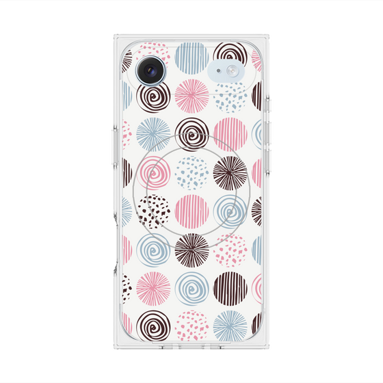 Premium Square Case with MagSafe［ Nordic Circle - Pink ］