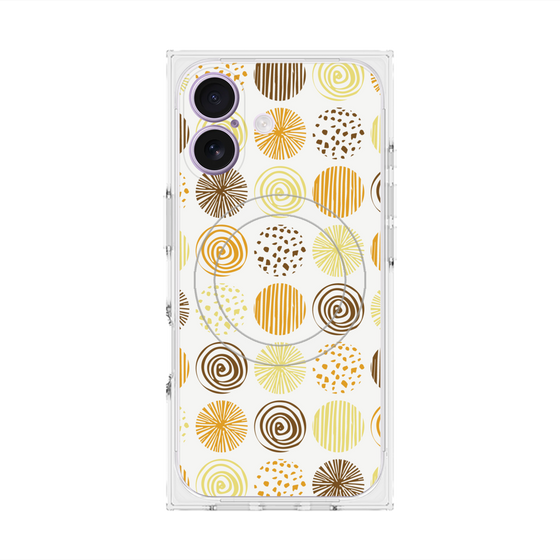 Premium Square Case with MagSafe［ Nordic Circle - Orange ］