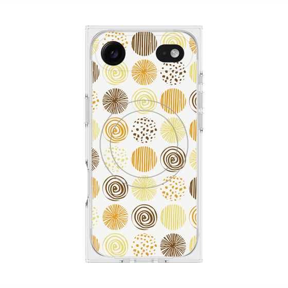 Premium Square Case with MagSafe［ Nordic Circle - Orange ］