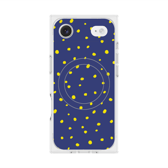 Premium Square Case with MagSafe［ Drawing Dot - Navy ］