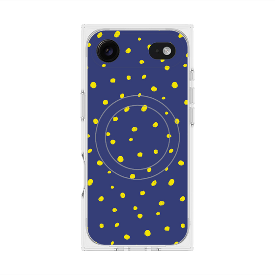 Premium Square Case with MagSafe［ Drawing Dot - Navy ］