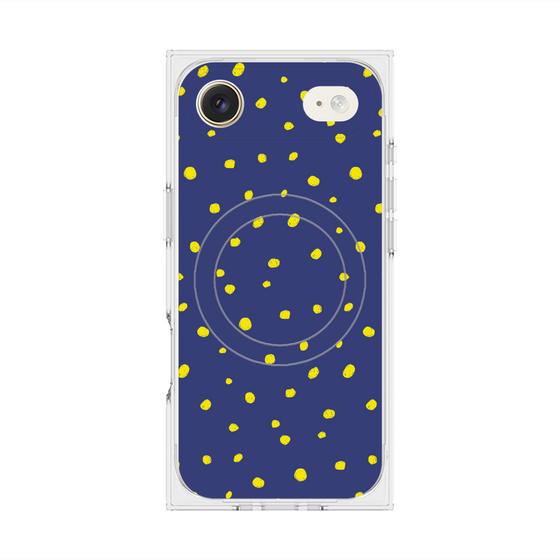 Premium Square Case with MagSafe［ Drawing Dot - Navy ］