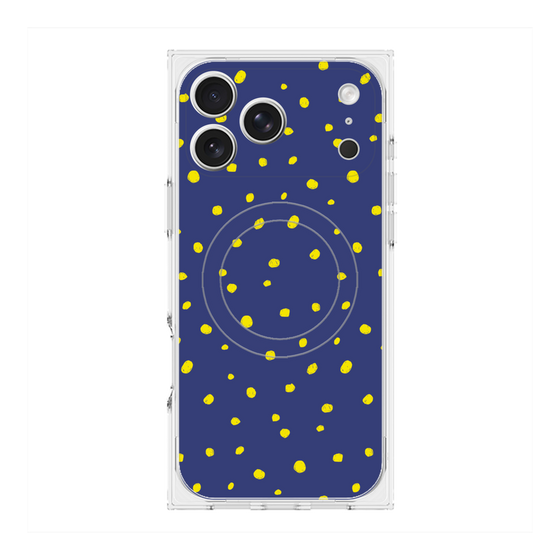 Premium Square Case with MagSafe［ Drawing Dot - Navy ］