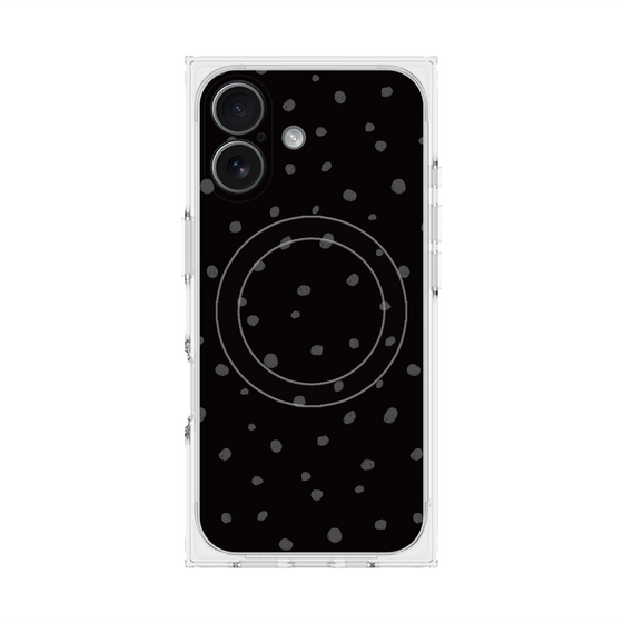 Premium Square Case with MagSafe［ Drawing Dot - Black ］