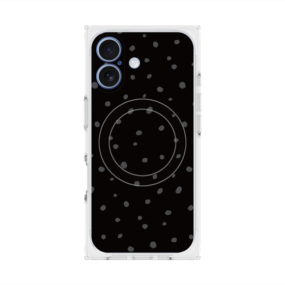 Premium Square Case with MagSafe［ Drawing Dot - Black ］