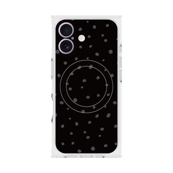 Premium Square Case with MagSafe［ Drawing Dot - Black ］