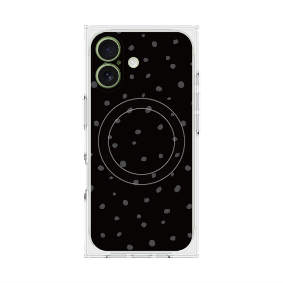 Premium Square Case with MagSafe［ Drawing Dot - Black ］