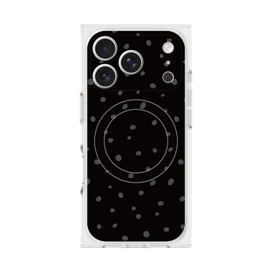 Premium Square Case with MagSafe［ Drawing Dot - Black ］