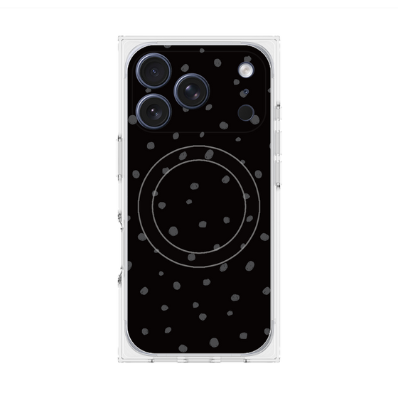 Premium Square Case with MagSafe［ Drawing Dot - Black ］