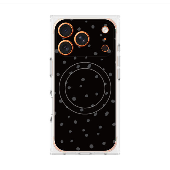 Premium Square Case with MagSafe［ Drawing Dot - Black ］