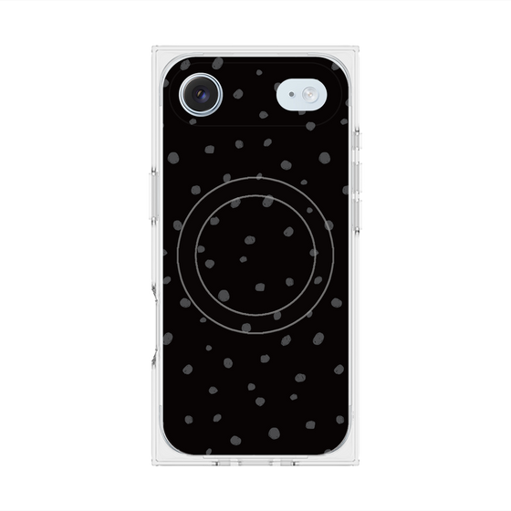 Premium Square Case with MagSafe［ Drawing Dot - Black ］