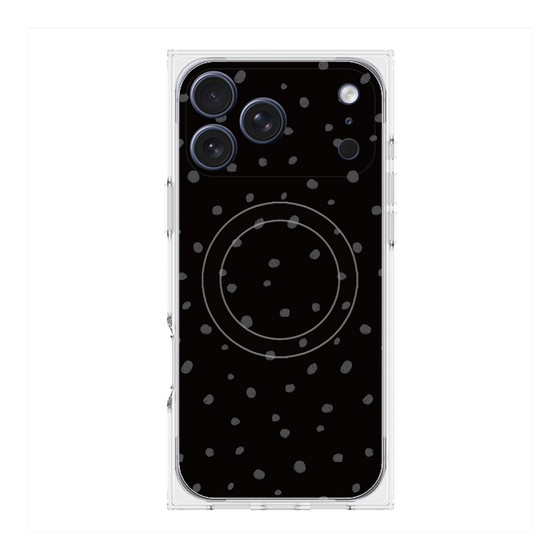 Premium Square Case with MagSafe［ Drawing Dot - Black ］