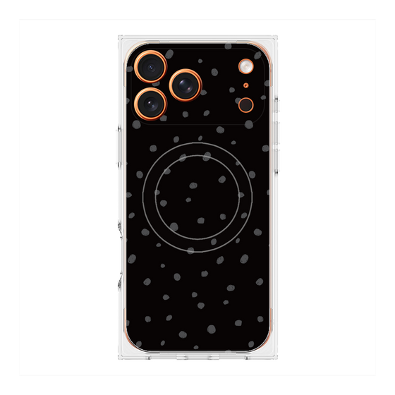 Premium Square Case with MagSafe［ Drawing Dot - Black ］