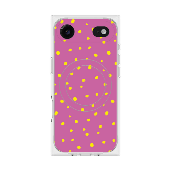 Premium Square Case with MagSafe［ Drawing Dot - Pink ］