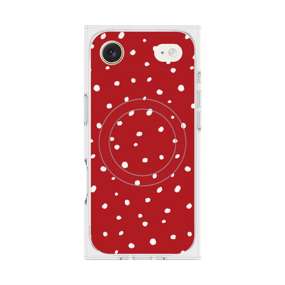 Premium Square Case with MagSafe［ Drawing Dot - Red ］