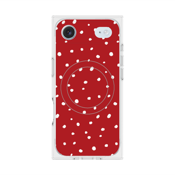 Premium Square Case with MagSafe［ Drawing Dot - Red ］