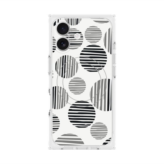 Premium Square Case with MagSafe［ Nordic Dot - Black ］