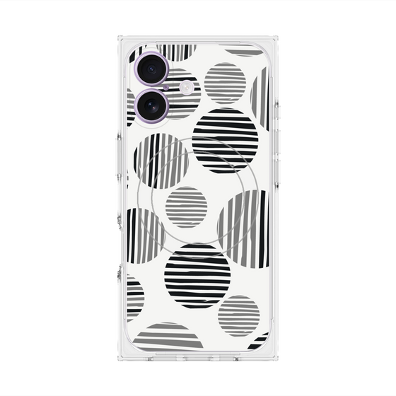 Premium Square Case with MagSafe［ Nordic Dot - Black ］