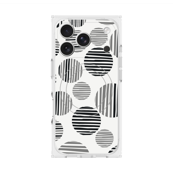 Premium Square Case with MagSafe［ Nordic Dot - Black ］