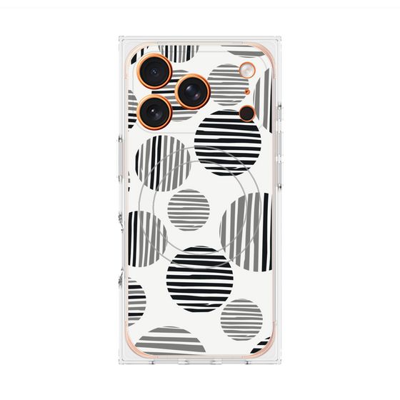 Premium Square Case with MagSafe［ Nordic Dot - Black ］