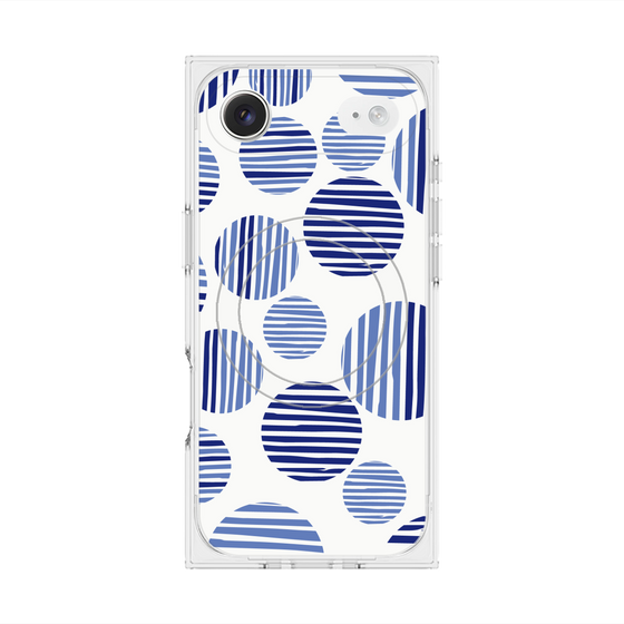 Premium Square Case with MagSafe［ Nordic Dot - Blue ］