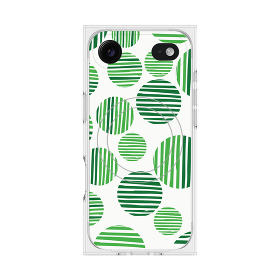 Premium Square Case with MagSafe［ Nordic Dot - Green ］