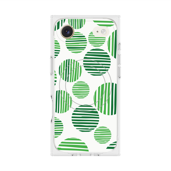 Premium Square Case with MagSafe［ Nordic Dot - Green ］