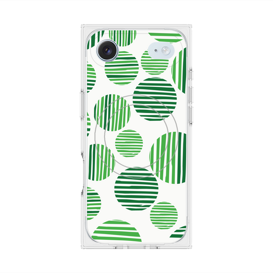 Premium Square Case with MagSafe［ Nordic Dot - Green ］