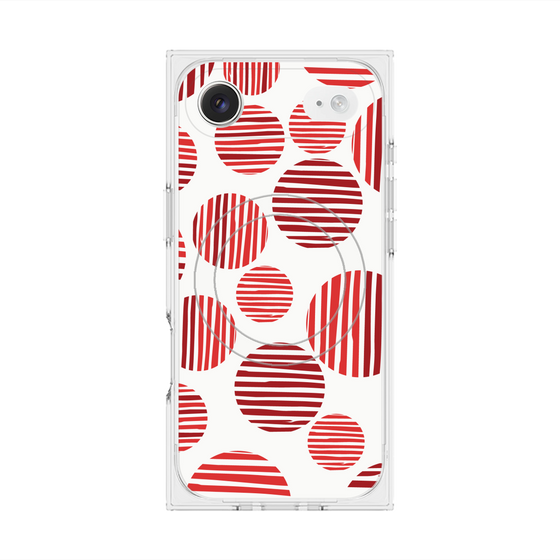 Premium Square Case with MagSafe［ Nordic Dot - Red ］