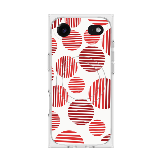 Premium Square Case with MagSafe［ Nordic Dot - Red ］