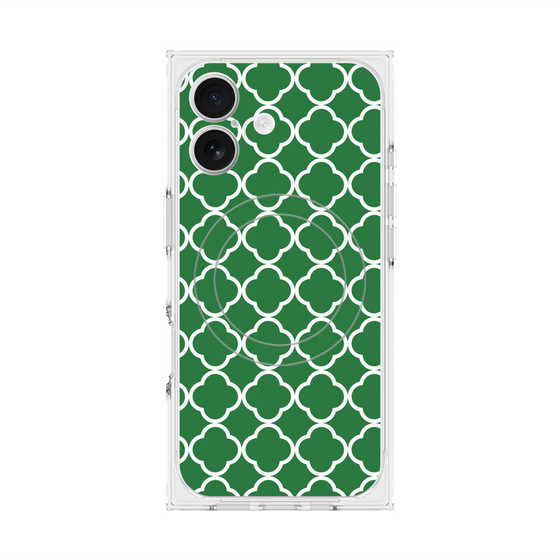 Premium Square Case with MagSafe［ Moroccan2 - Green ］