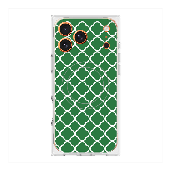 Premium Square Case with MagSafe［ Moroccan2 - Green ］