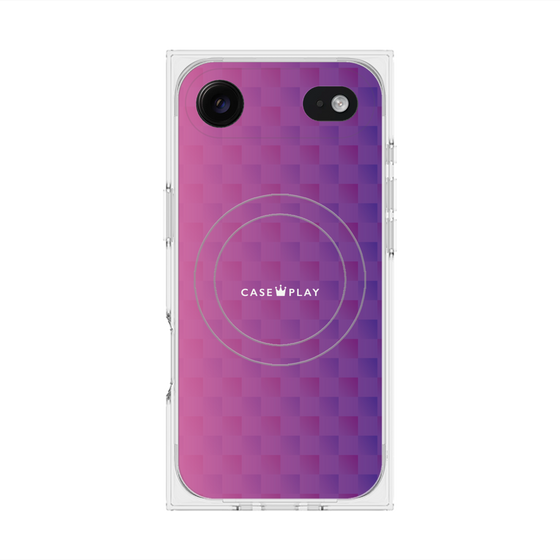 Premium Square Case with MagSafe［ CASEPLAY Check - Purple ］