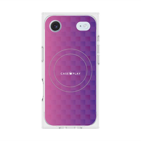 Premium Square Case with MagSafe［ CASEPLAY Check - Purple ］