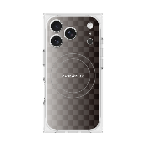 Premium Square Case with MagSafe［ CASEPLAY Check - Black ］