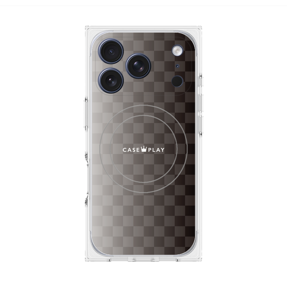 Premium Square Case with MagSafe［ CASEPLAY Check - Black ］