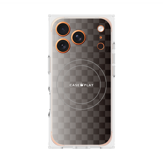 Premium Square Case with MagSafe［ CASEPLAY Check - Black ］