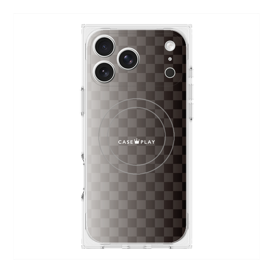 Premium Square Case with MagSafe［ CASEPLAY Check - Black ］