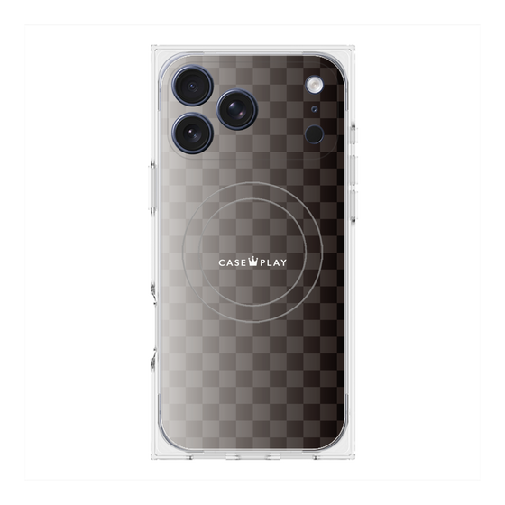 Premium Square Case with MagSafe［ CASEPLAY Check - Black ］