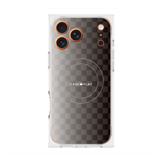 Premium Square Case with MagSafe［ CASEPLAY Check - Black ］